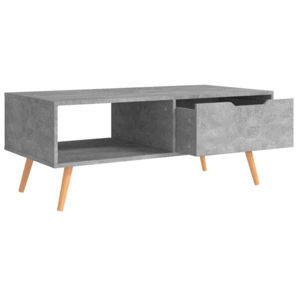 vidaXL Coffee Table Concrete Gray 39.4"x19.5"x16.9" Engineered Wood - Image 5