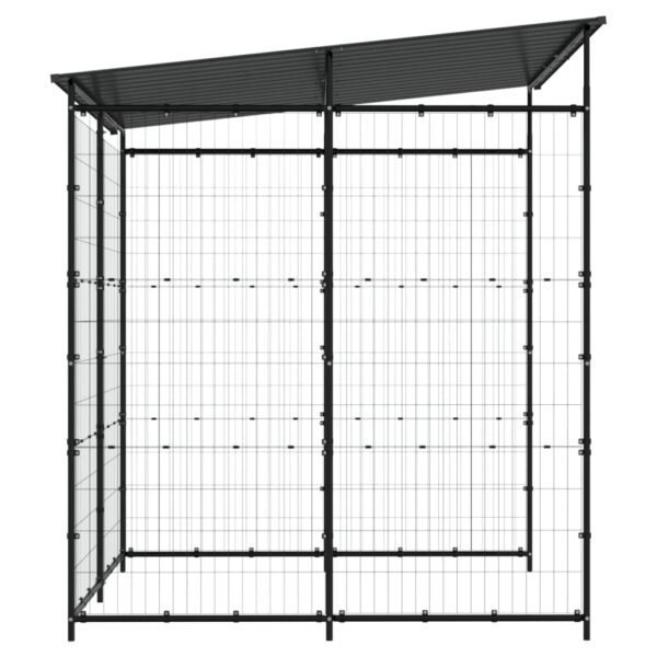 vidaXL Bicycle Shed 74.8"x74.8"x87.4" Steel Black - Image 4