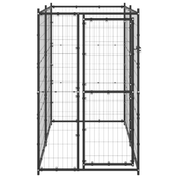 vidaXL Outdoor Dog Kennel Steel 43.3"x86.6"x70.9" - Image 2