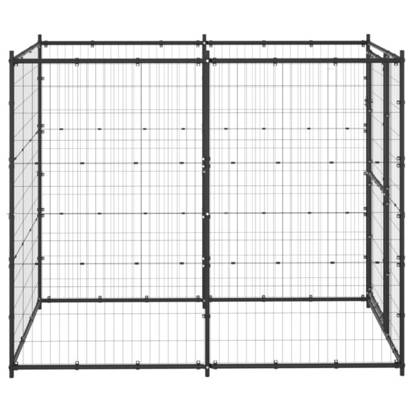 vidaXL Outdoor Dog Kennel Steel 43.3"x86.6"x70.9" - Image 3