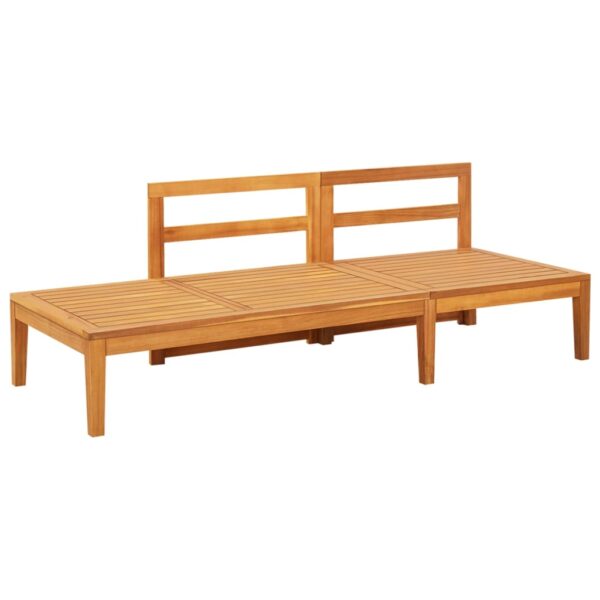 vidaXL Patio Bench with Table Dark Gray Cushions Solid Acacia Wood - Image 5