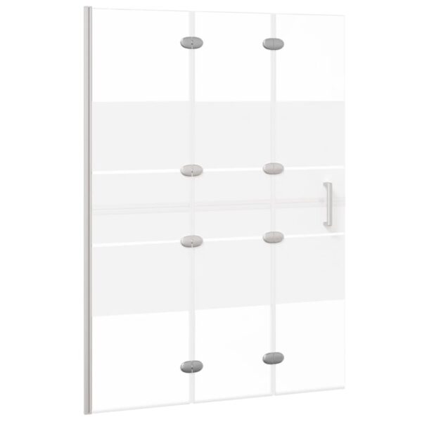 vidaXL Folding Shower Enclosure ESG 39.4"x55.1" White - Image 2