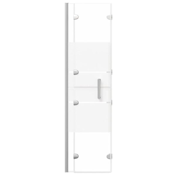 vidaXL Folding Shower Enclosure ESG 39.4"x55.1" White - Image 5