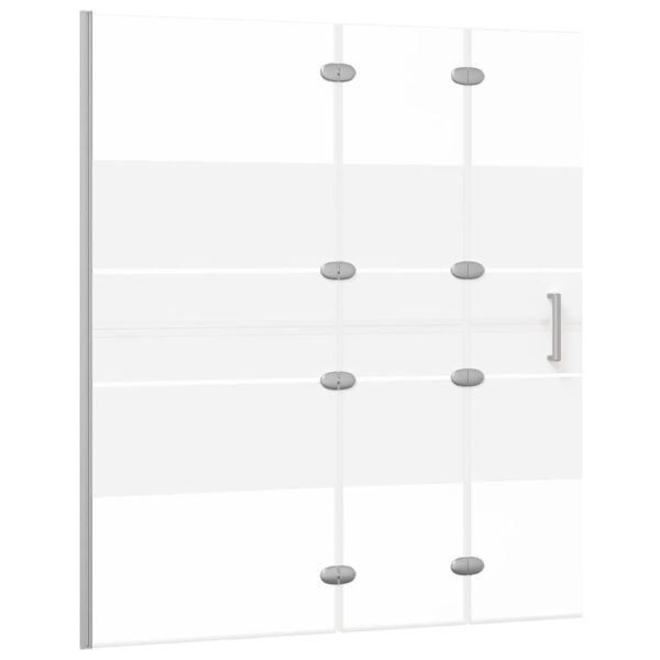 vidaXL Folding Shower Enclosure ESG 47.2"x55.1" White - Image 2