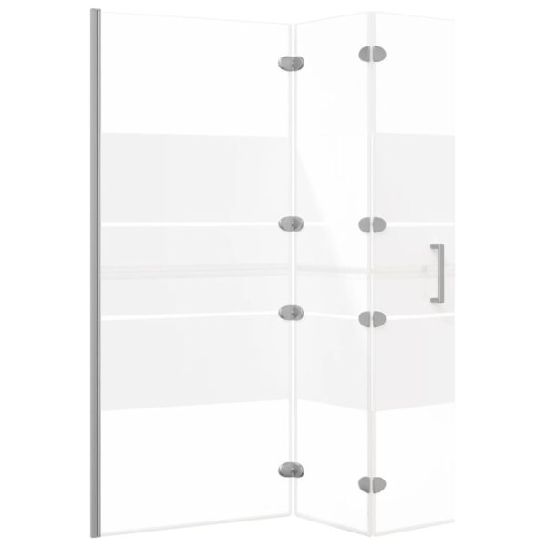 vidaXL Folding Shower Enclosure ESG 47.2"x55.1" White - Image 4