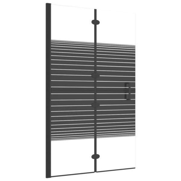 vidaXL Folding Shower Enclosure ESG 31.5"x55.1" Black - Image 2