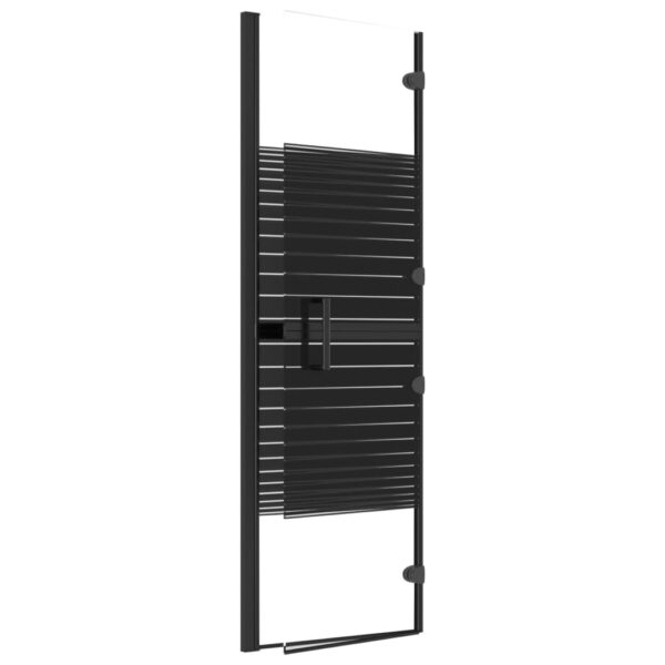 vidaXL Folding Shower Enclosure ESG 31.5"x55.1" Black - Image 5