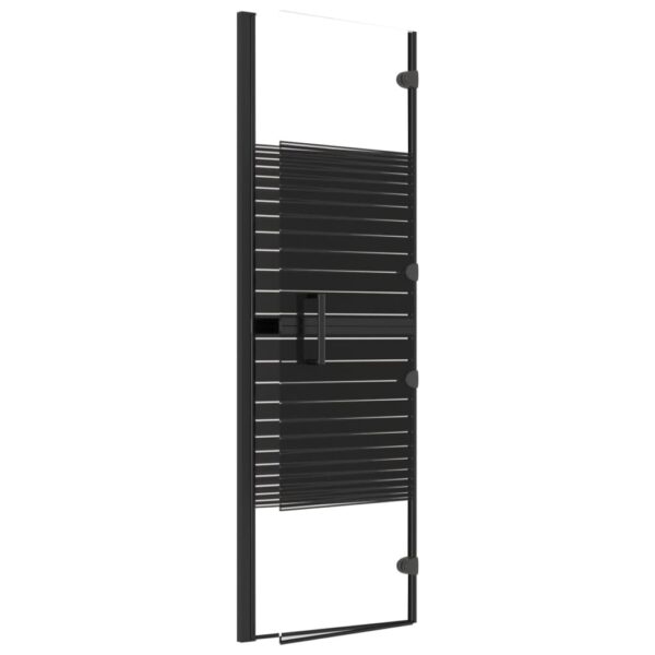 vidaXL Folding Shower Enclosure ESG 39.4"x55.1" Black - Image 5