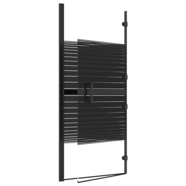 vidaXL Folding Shower Enclosure ESG 47.2"x55.1" Black - Image 5