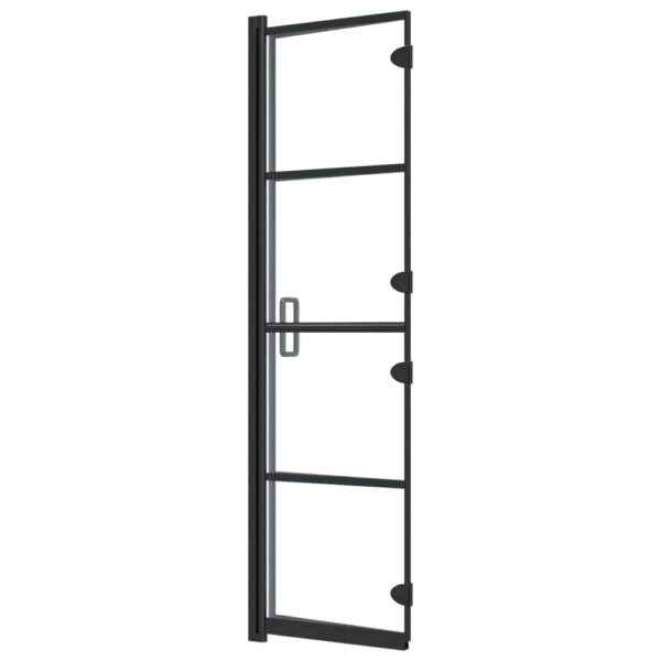 vidaXL Folding Shower Enclosure ESG 31.5"x55.1" Black - Image 6