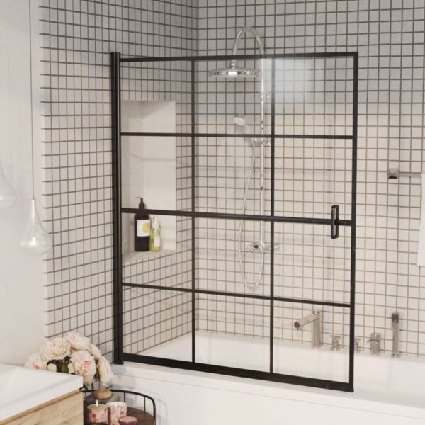 vidaXL Shower Enclosure ESG 45.7"x55.1" Black