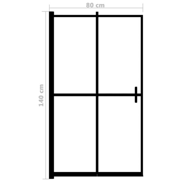 vidaXL Folding Shower Enclosure ESG 31.5"x55.1" Black - Image 7