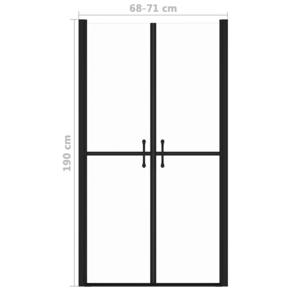 vidaXL Shower Door Clear ESG (26.8"-28")x74.8" - Image 5