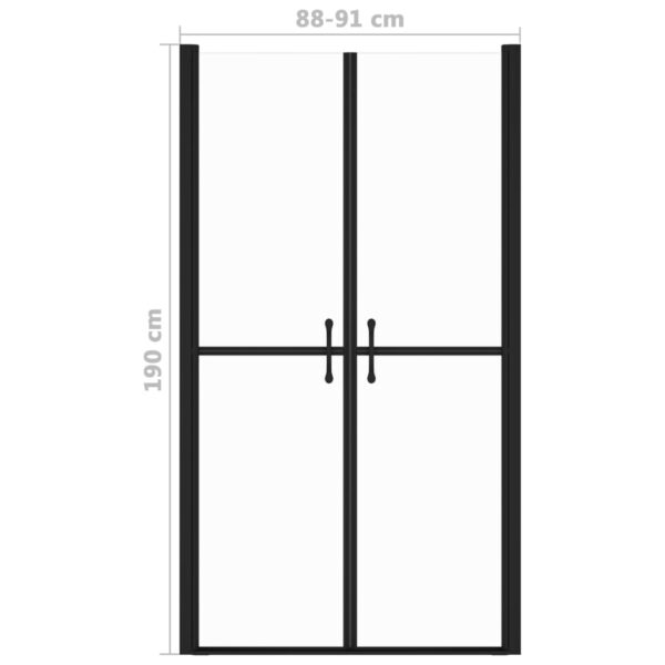 vidaXL Shower Door Clear ESG (34.6"-35.8")x74.8" - Image 5