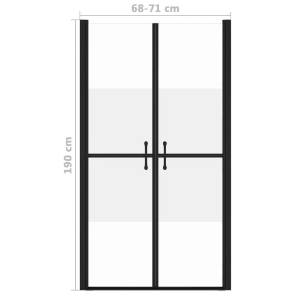 vidaXL Shower Door Half Frosted ESG (26.8"-28")x74.8" - Image 5