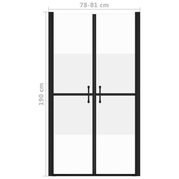 vidaXL Shower Door Half Frosted ESG (30.7"-31.9")x74.8" - Image 5