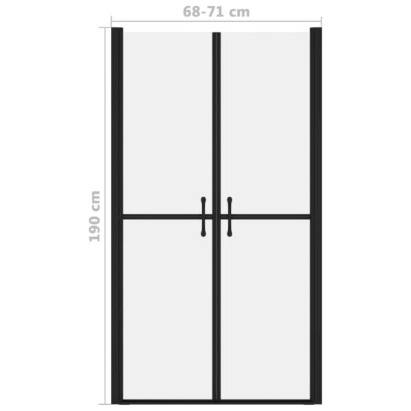 vidaXL Shower Door Frosted ESG (26.8"-28")x74.8" - Image 5