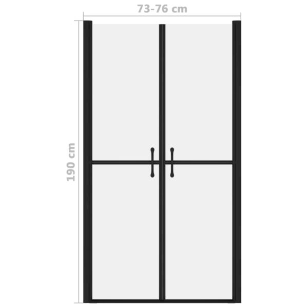 vidaXL Shower Door Frosted ESG (28.7"-29.9")x74.8" - Image 5