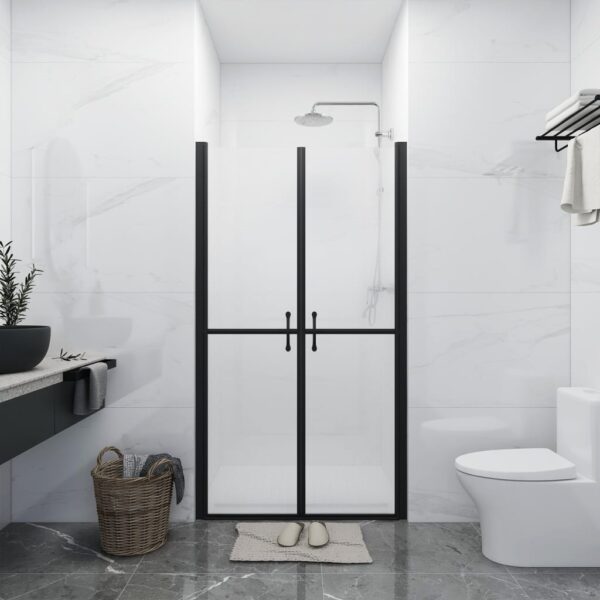 vidaXL Shower Door Frosted ESG (36.6"-37.8")x74.8"