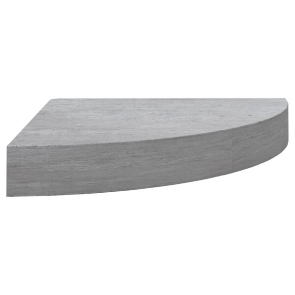 vidaXL Wall Corner Shelves 2 pcs Concrete Gray 9.8"x9.8"x1.4" MDF - Image 4