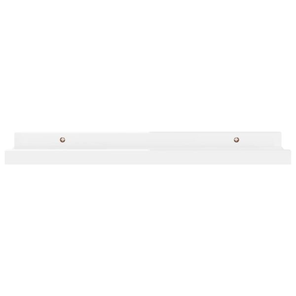 vidaXL Wall Shelves 2 pcs High Gloss White 15.7"x3.5"x1.2" - Image 4