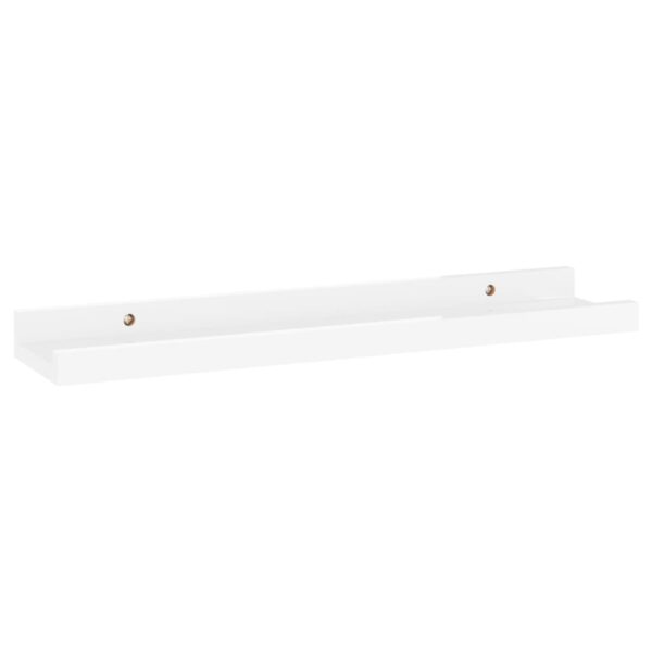 vidaXL Wall Shelves 2 pcs High Gloss White 15.7"x3.5"x1.2" - Image 5