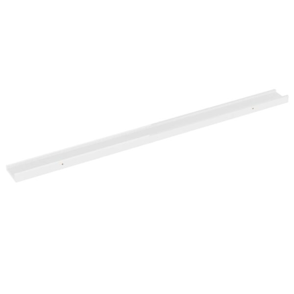 vidaXL Wall Shelves 2 pcs High Gloss White 45.3"x3.5"x1.2" - Image 6