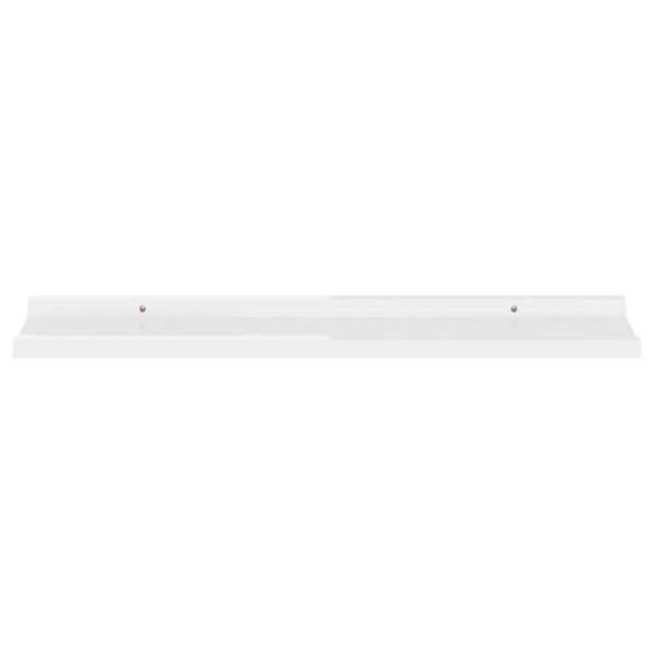 vidaXL Wall Shelves 4 pcs High Gloss White 31.5"x3.5"x1.2" - Image 4