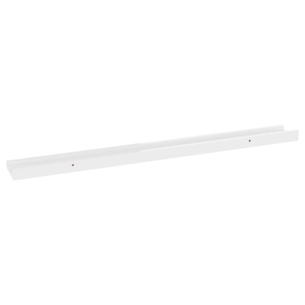 vidaXL Wall Shelves 4 pcs High Gloss White 31.5"x3.5"x1.2" - Image 5