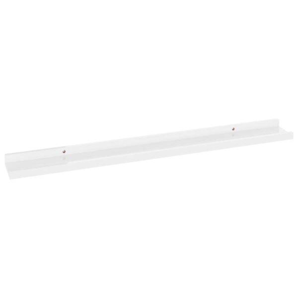 vidaXL Wall Shelves 4 pcs High Gloss White 31.5"x3.5"x1.2" - Image 6