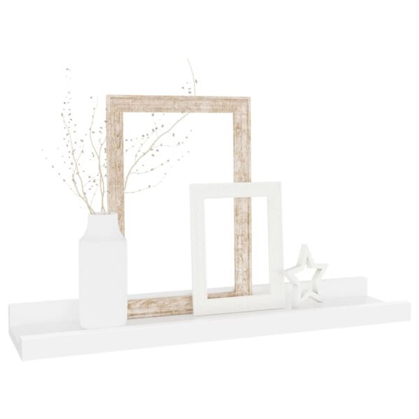 vidaXL Wall Shelves 4 pcs White 15.7"x3.5"x1.2" - Image 3