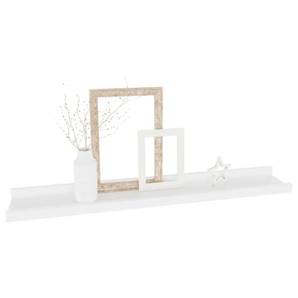 vidaXL Wall Shelves 4 pcs White 23.6"x3.5"x1.2" - Image 3