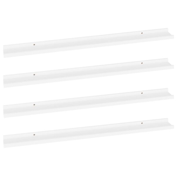 vidaXL Wall Shelves 4 pcs White 39.4"x3.5"x1.2" - Image 2