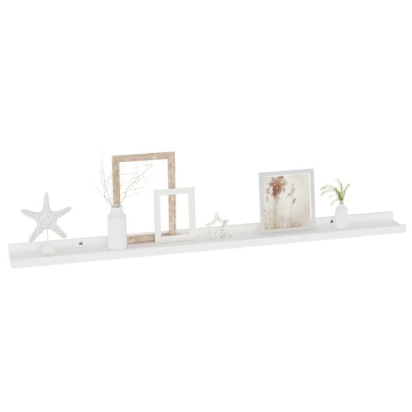 vidaXL Wall Shelves 4 pcs White 39.4"x3.5"x1.2" - Image 3