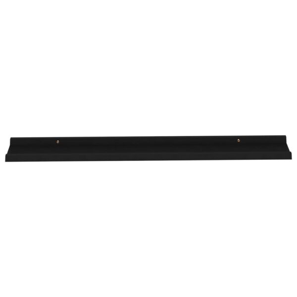 vidaXL Wall Shelves 2 pcs Black 39.4"x3.5"x1.2" - Image 6