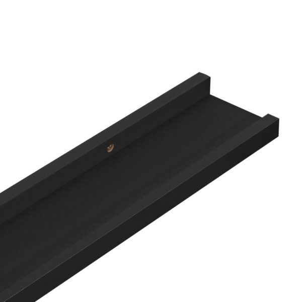 vidaXL Wall Shelves 2 pcs Black 39.4"x3.5"x1.2" - Image 8