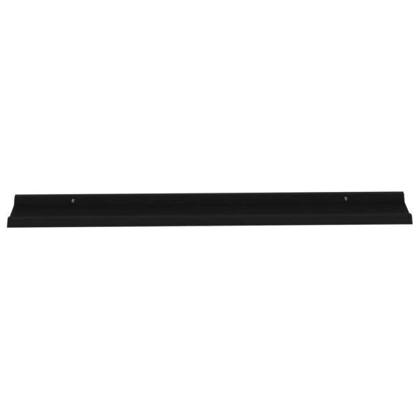 vidaXL Wall Shelves 2 pcs Black 45.3"x3.5"x1.2" - Image 4