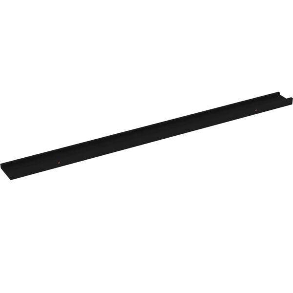 vidaXL Wall Shelves 2 pcs Black 45.3"x3.5"x1.2" - Image 6