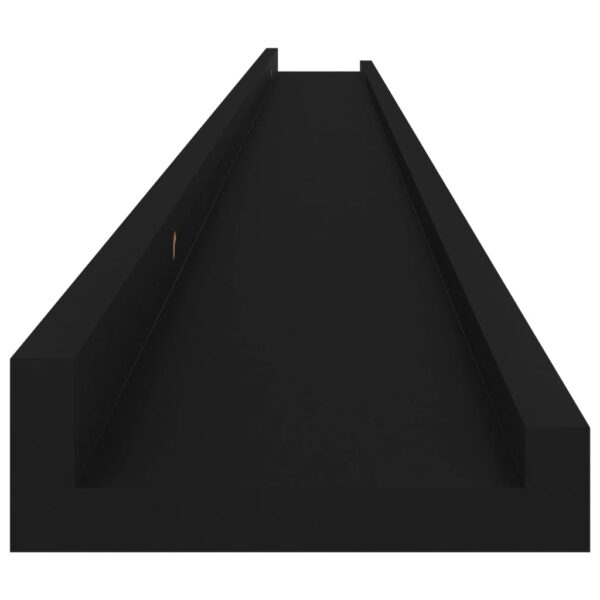 vidaXL Wall Shelves 2 pcs Black 45.3"x3.5"x1.2" - Image 8