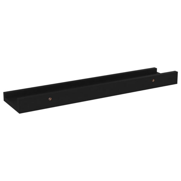 vidaXL Wall Shelves 4 pcs Black 15.7"x3.5"x1.2" - Image 4