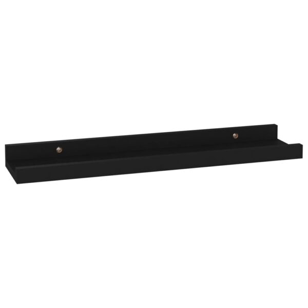 vidaXL Wall Shelves 4 pcs Black 15.7"x3.5"x1.2" - Image 5