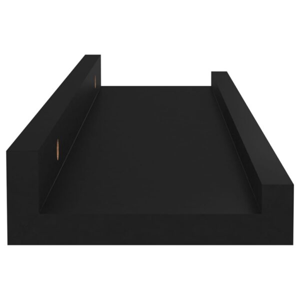 vidaXL Wall Shelves 4 pcs Black 15.7"x3.5"x1.2" - Image 7