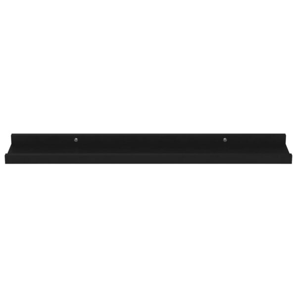 vidaXL Wall Shelves 4 pcs Black 23.6"x3.5"x1.2" - Image 5