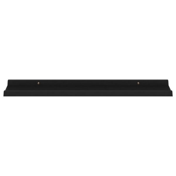 vidaXL Wall Shelves 4 pcs Black 31.5"x3.5"x1.2" - Image 4