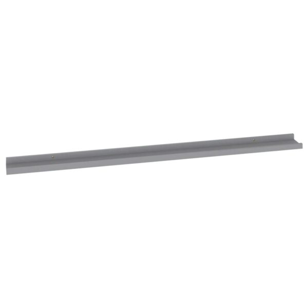 vidaXL Wall Shelves 2 pcs Gray 45.3"x3.5"x1.2" - Image 5