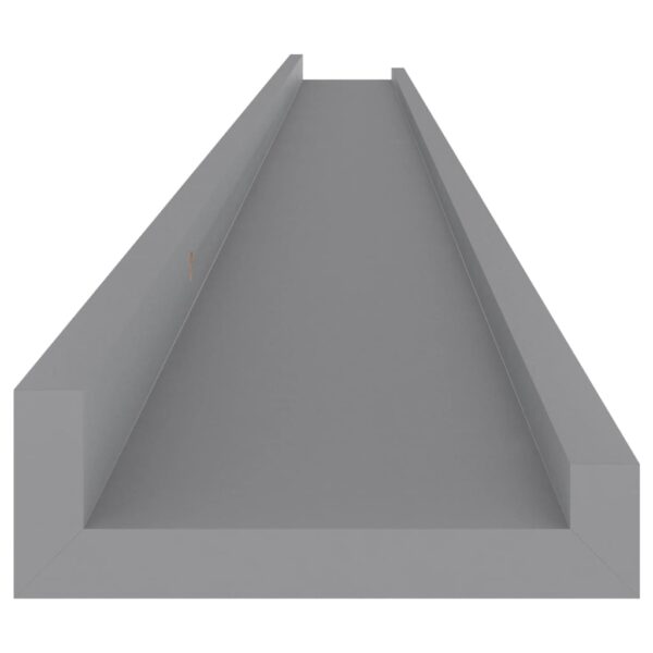 vidaXL Wall Shelves 2 pcs Gray 45.3"x3.5"x1.2" - Image 7