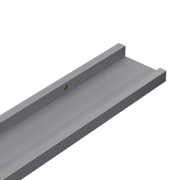 vidaXL Wall Shelves 2 pcs Gray 45.3"x3.5"x1.2" - Image 8