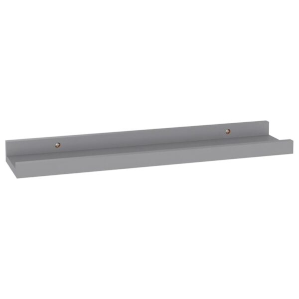 vidaXL Wall Shelves 4 pcs Gray 15.7"x3.5"x1.2" - Image 4