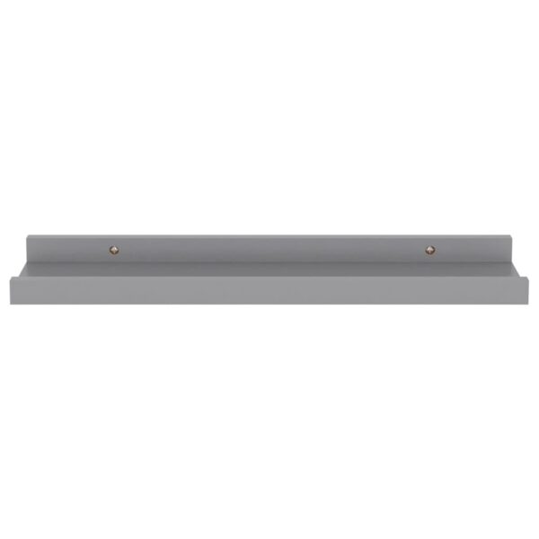 vidaXL Wall Shelves 4 pcs Gray 15.7"x3.5"x1.2" - Image 5