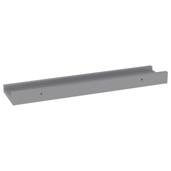 vidaXL Wall Shelves 4 pcs Gray 15.7"x3.5"x1.2" - Image 6